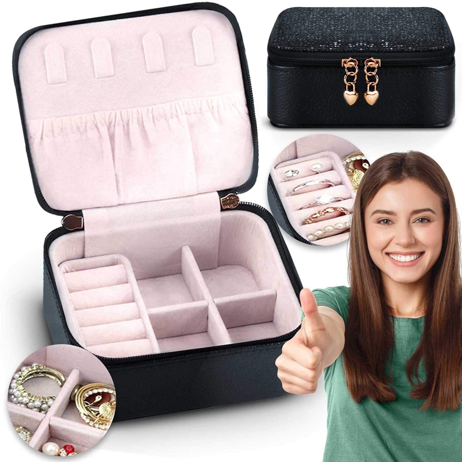 Elegant Smyckeskrin MS-701 Massido - Svart | Mode & Accessoarer - Smycken, Smyckesset & Tillbehör - Smyckeskrin | Pryloteket