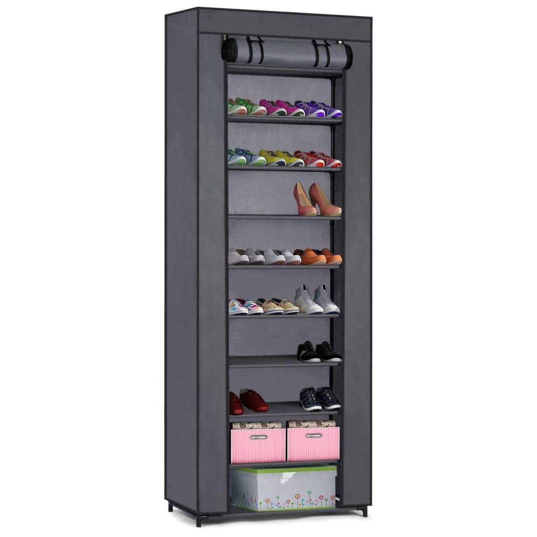 Textilskoskåp Massido - grafit | Hem & Hobby - Hem & Hushåll - Textil | Pryloteket