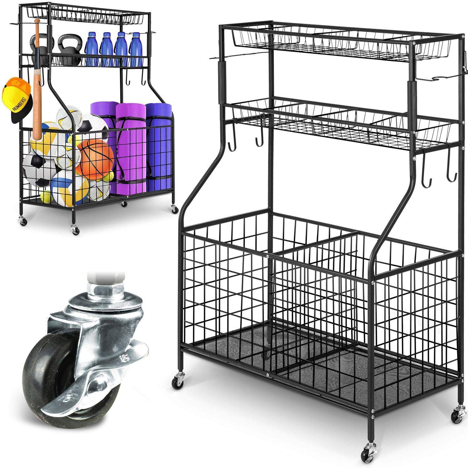 Opbevaringshylde med kurv på hjul Humberg HM-780