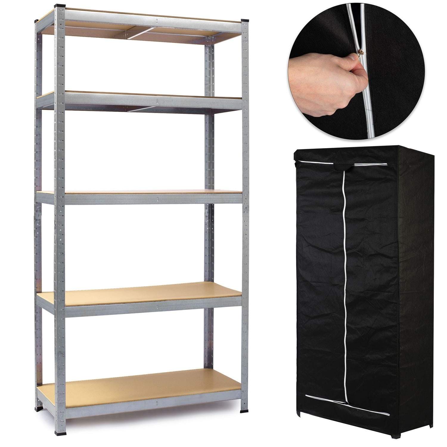 Metalhylde til opbevaring 180 x 90 x 40 cm Humberg HR-812 + GRATIS beskyttelsescover