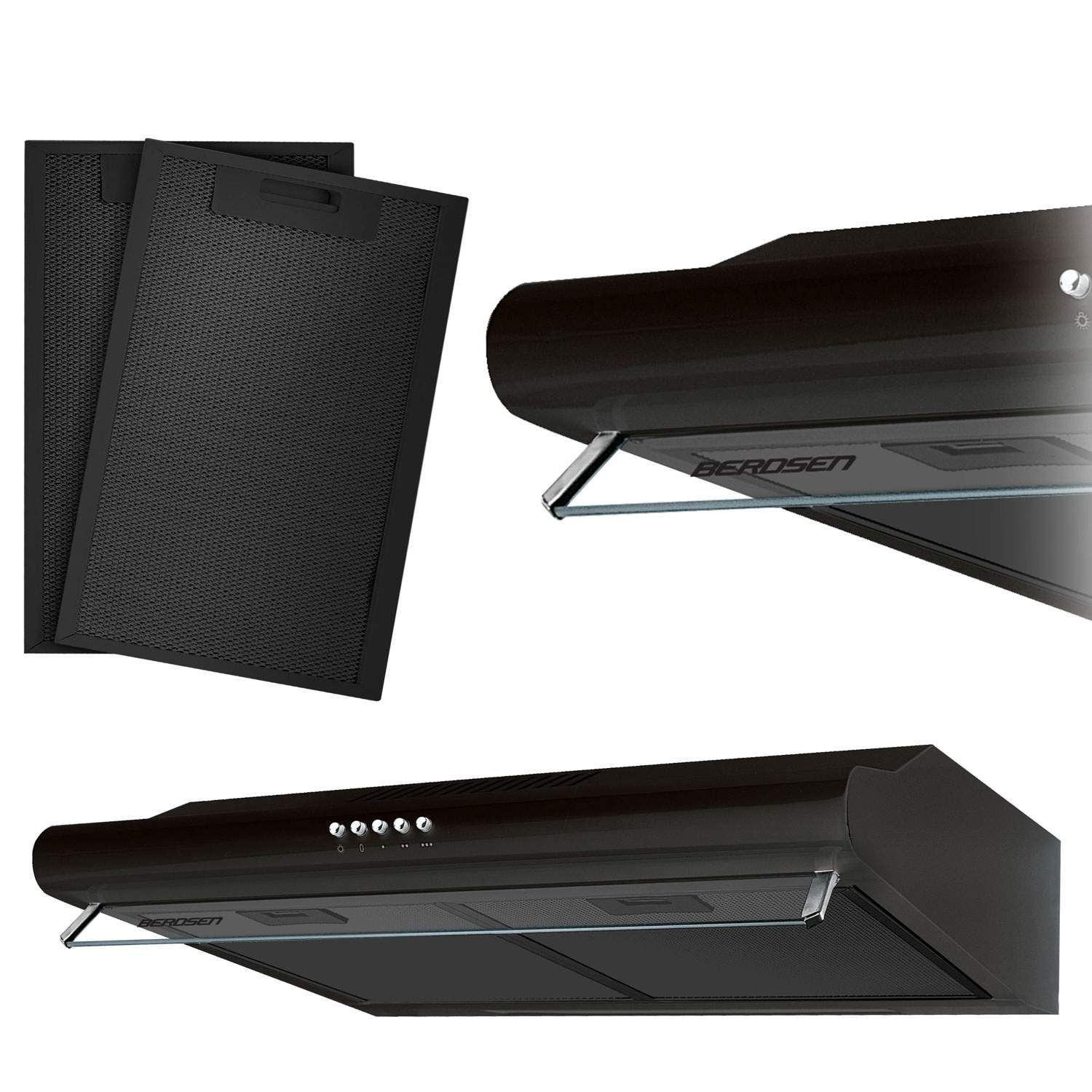 Keittiön liesituuletin alakaappiin 60 cm mustaTämä sisäänrakennettu liesituuletin on yhdistelmä korkeaa laatua ja eleganssia eri