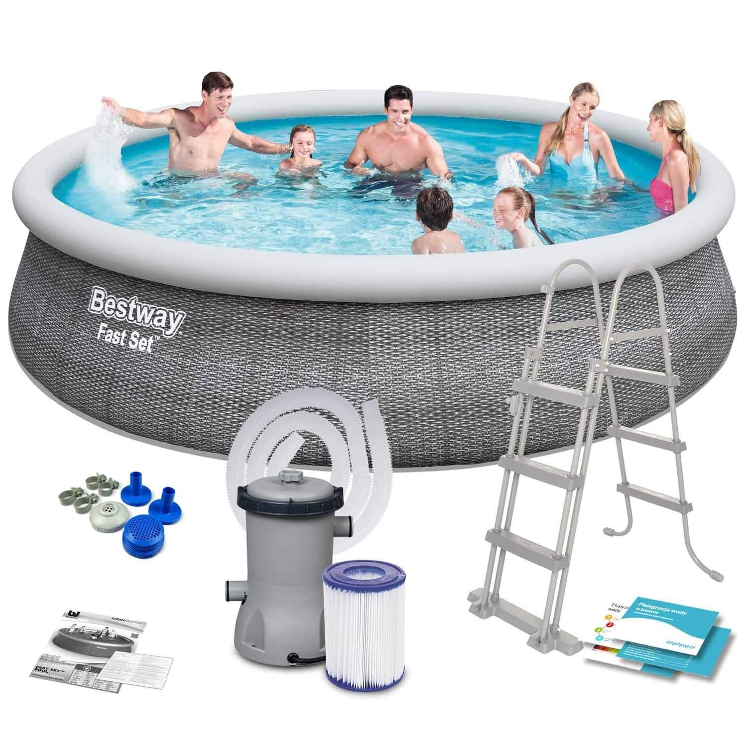 Udvidelsesbassin til have 457 x 107 cm 11in1 Bestway 57372