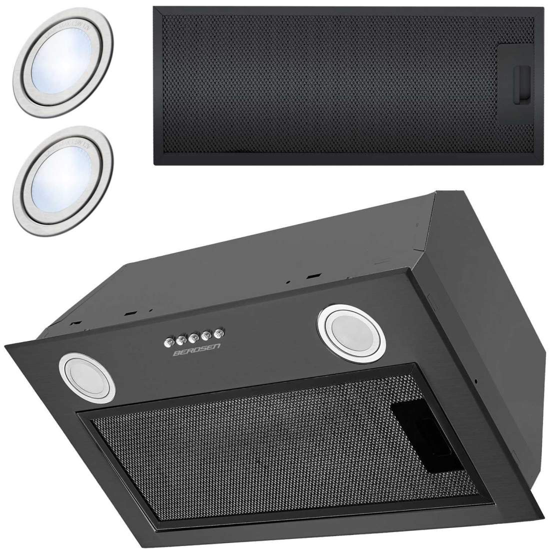 Svart Köksfläkt för Underskåp 52 cm BE-50 | Sport & Fritid - Friluftsliv & Camping - Belysning | Pryloteket