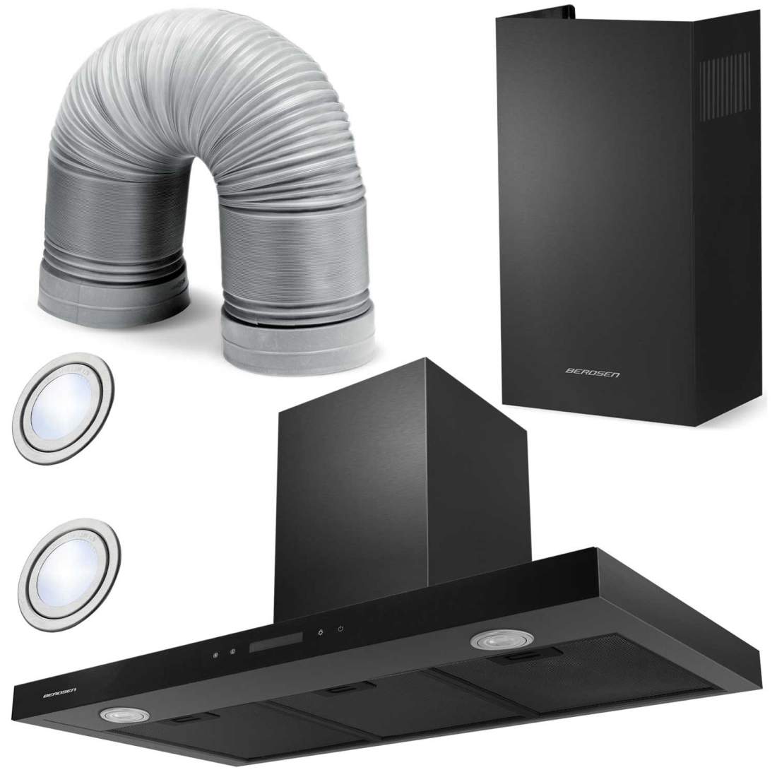 Köksfläkt 90 cm Svart Berdsen BE-90S | Hem & Hobby - Hem & Hushåll - Lampor & Belysning - Arbetsbelysning | Pryloteket