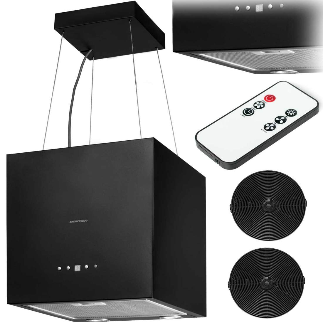 Köksfläkt för köksö 40 cm Berdsen 40E + 2 filter | Sport & Fritid - Friluftsliv & Camping - Belysning | Pryloteket