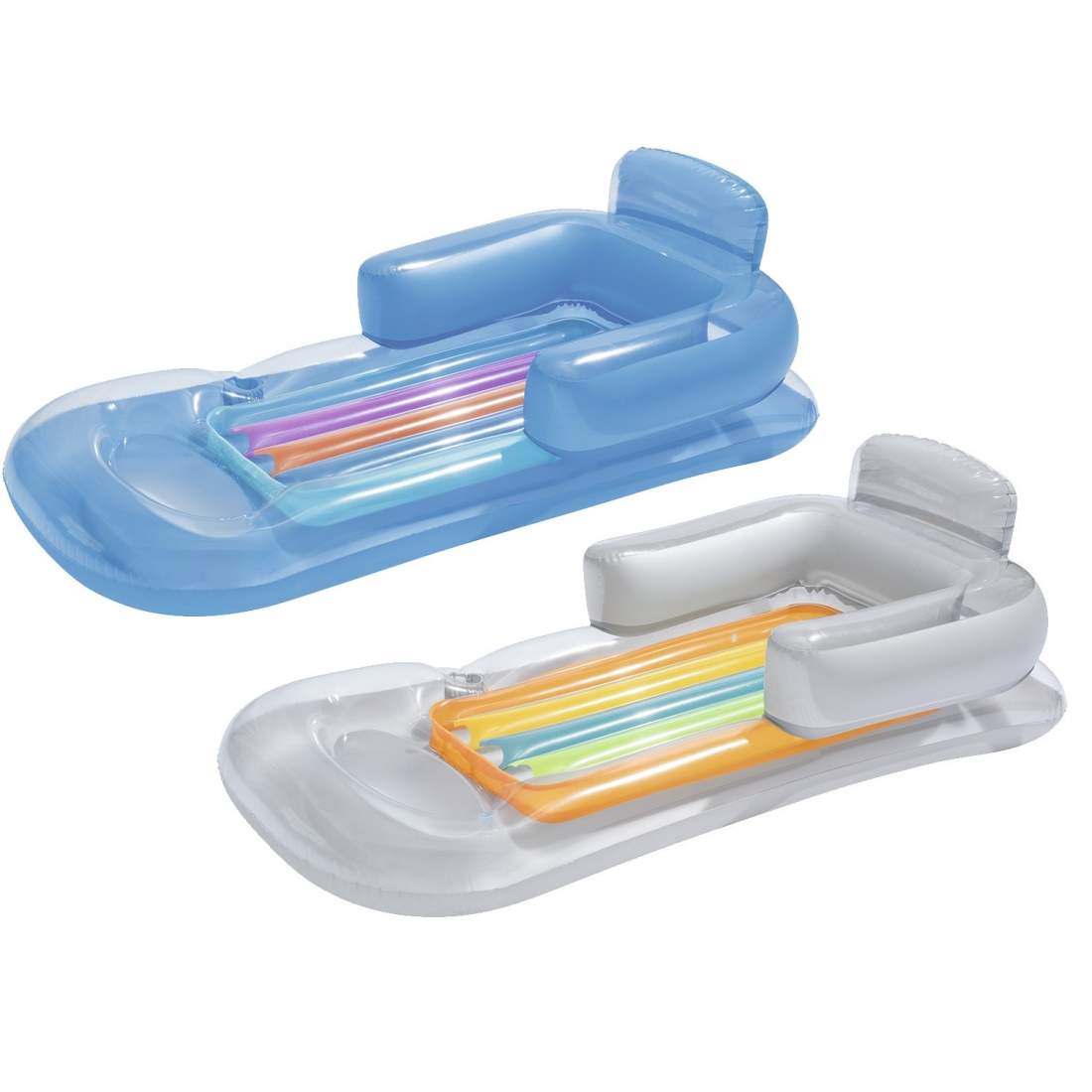 Uppblåsbar madrass, fåtölj, solstol 161 x 84 cm Bestway 43028 silver | Leksaker & Spel - Leksaker - Bad- & Vattenlek - Uppblåsbart | Pryloteket