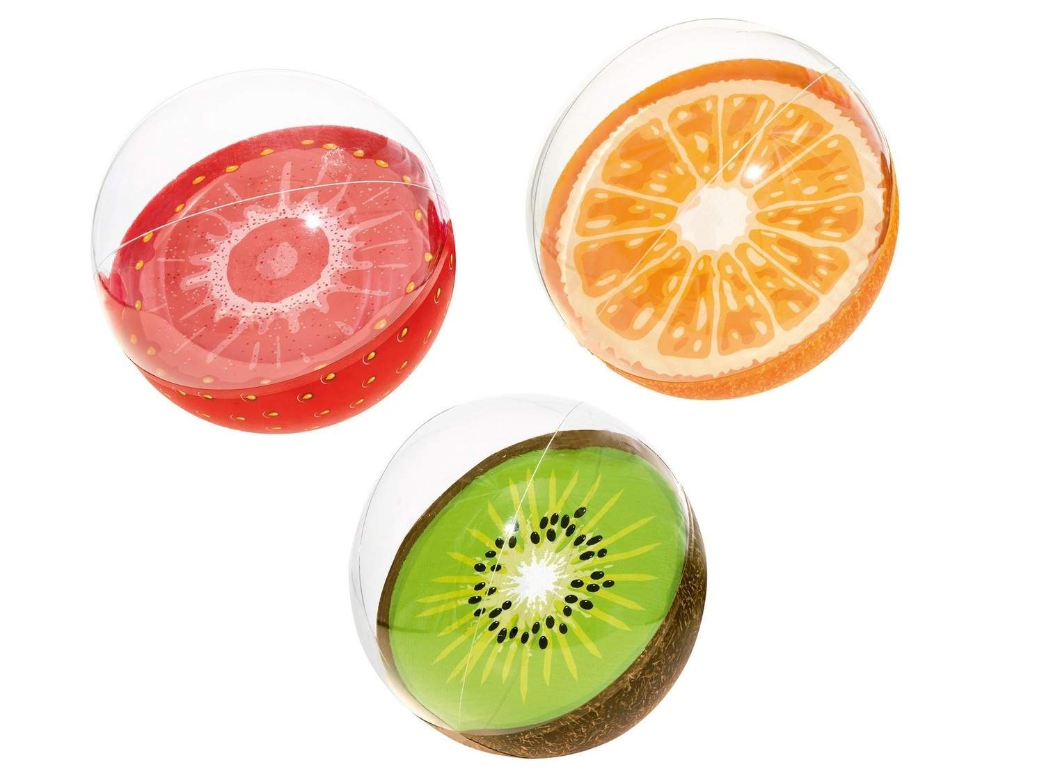 Uppblåsbar badboll med tryck 46 cm Bestway 31042 orange | Hem & Hobby | Pryloteket