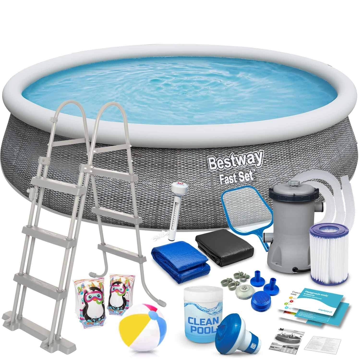 Udvidelsesbassin til have 457 x 107 cm 18in1 Bestway 57372