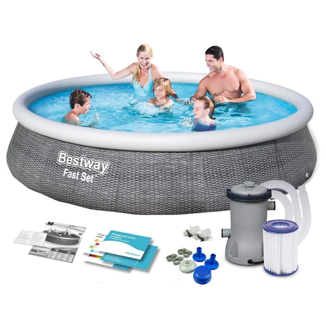 Utvidgning av trädgårdspool 396 x 84 cm 9in1 Bestway 57376 | Sport & Fritid - Träning - Simning | Pryloteket