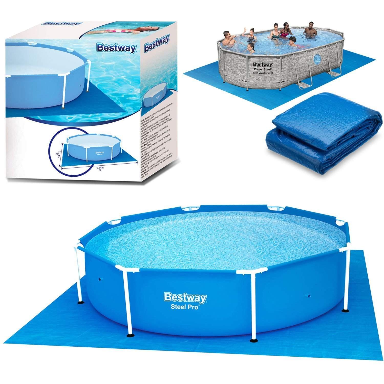 Poolmåtte - 274 x 274 cm Bestway 58000