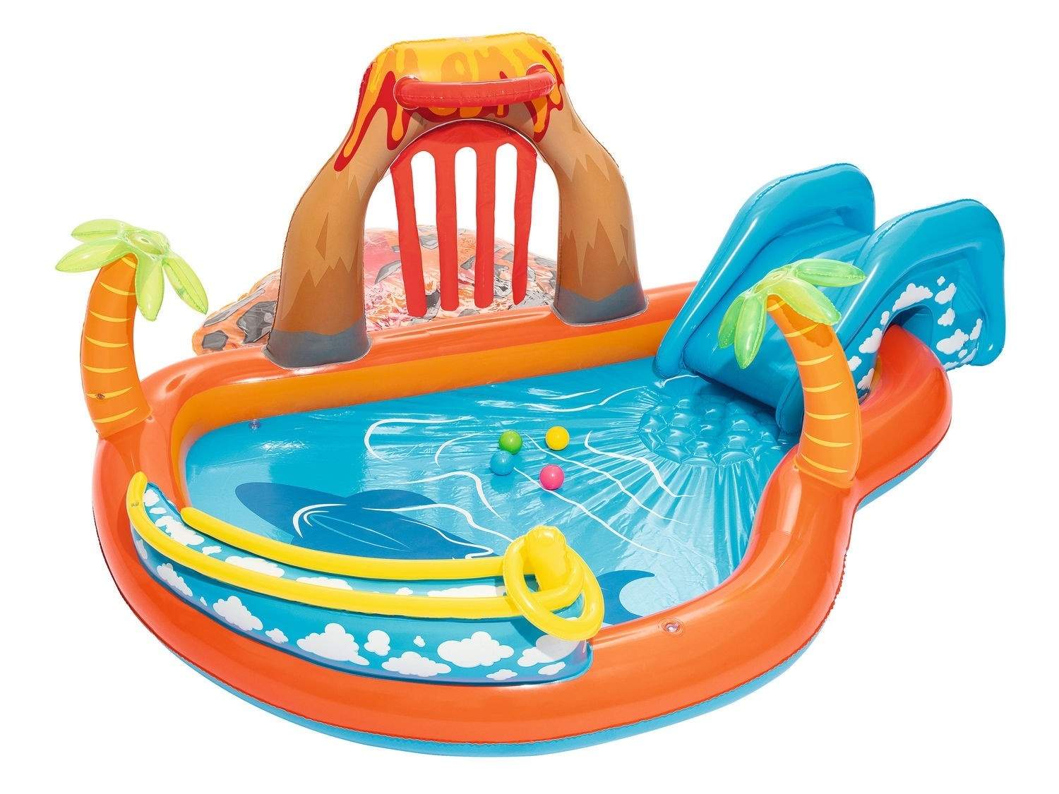 Lava Lagoon oppustelig legeplads 265 x 265 x 104 cm Bestway 53069