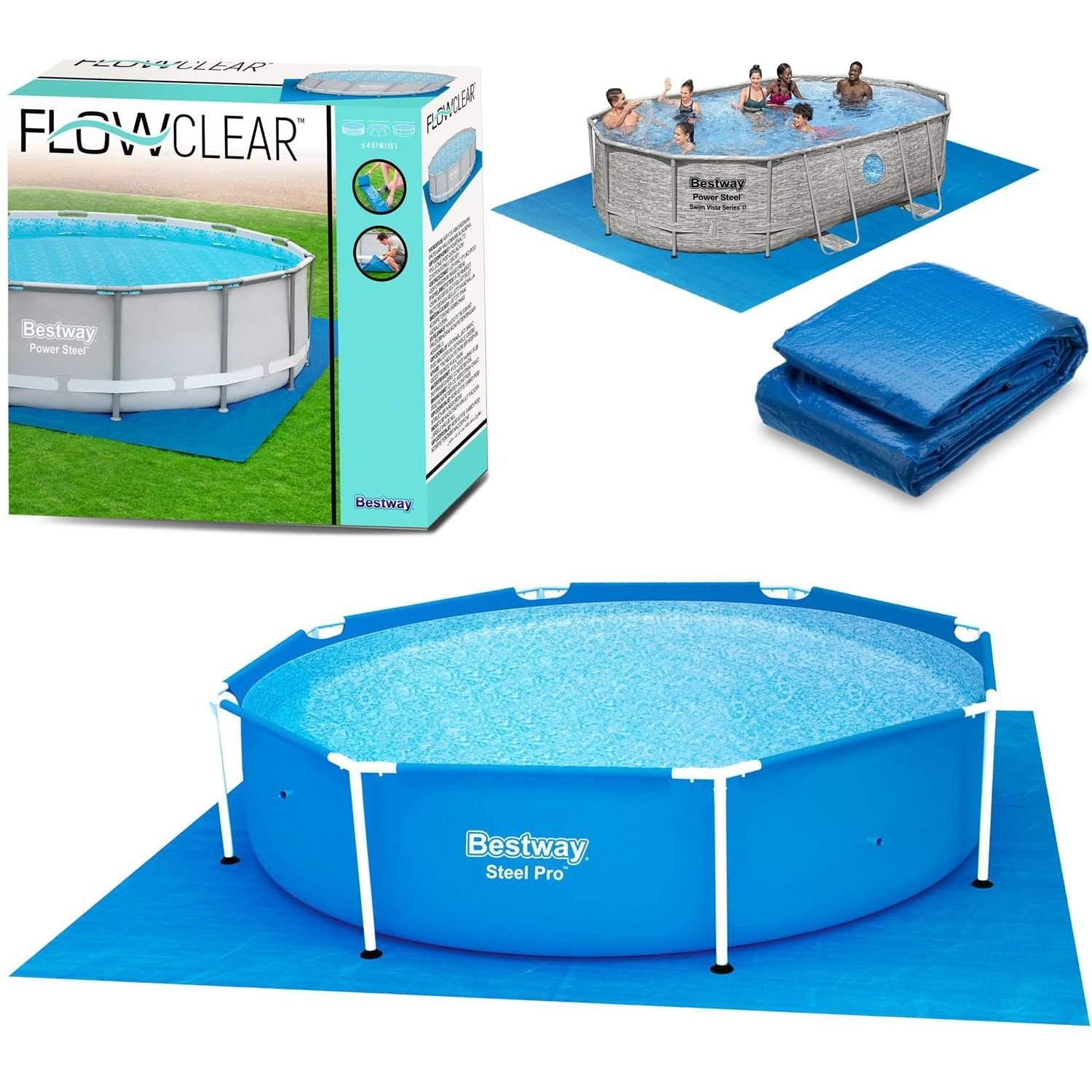 Poolmåtte - 488 x 488 cm Bestway 58003