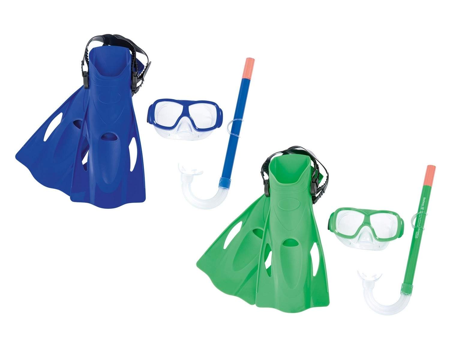 Freestyle Snorkel dykkersæt maske + snorkel + finner Bestway 25019 grøn