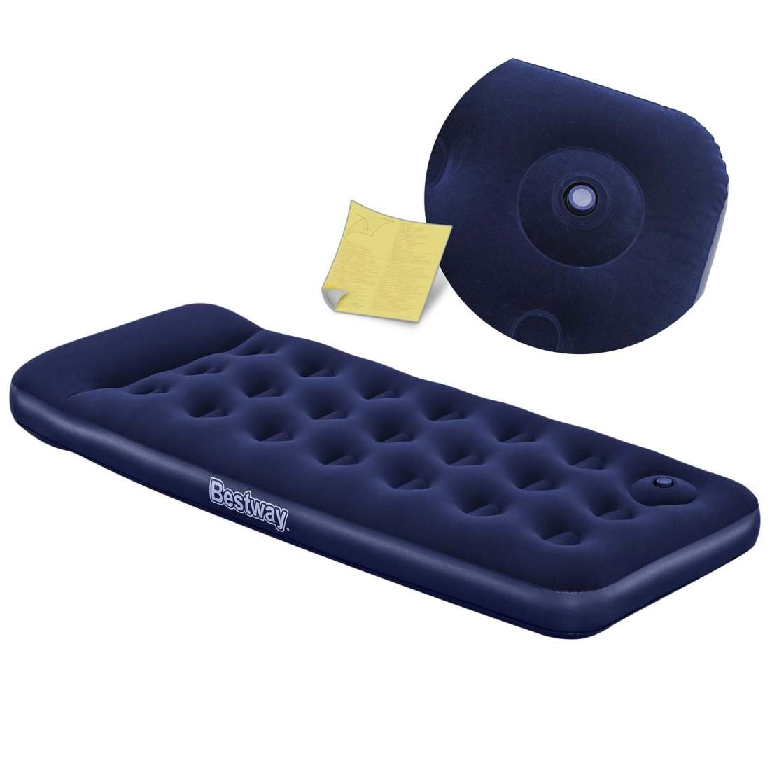 Uppblåsbar madrass 185x76x22 cm med inbyggd fotpump Bestway 67223 | Hem & Hobby - Hem & Hushåll - Bygg | Pryloteket