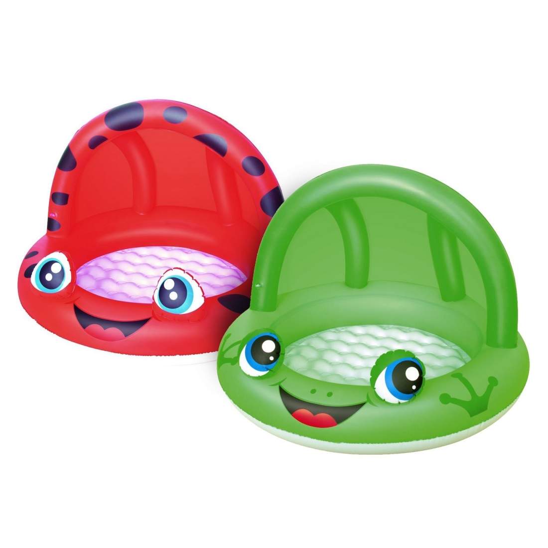 Brusebakke med tag 97 x 66 cm Bestway 52189 rød