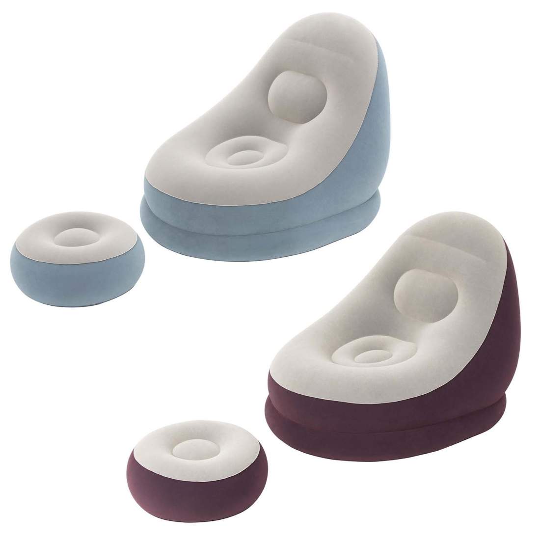 Uppblåsbar stol med fotstöd 122 x 94 x 81 cm Bestway 75053 röd | Hem & Hobby | Pryloteket