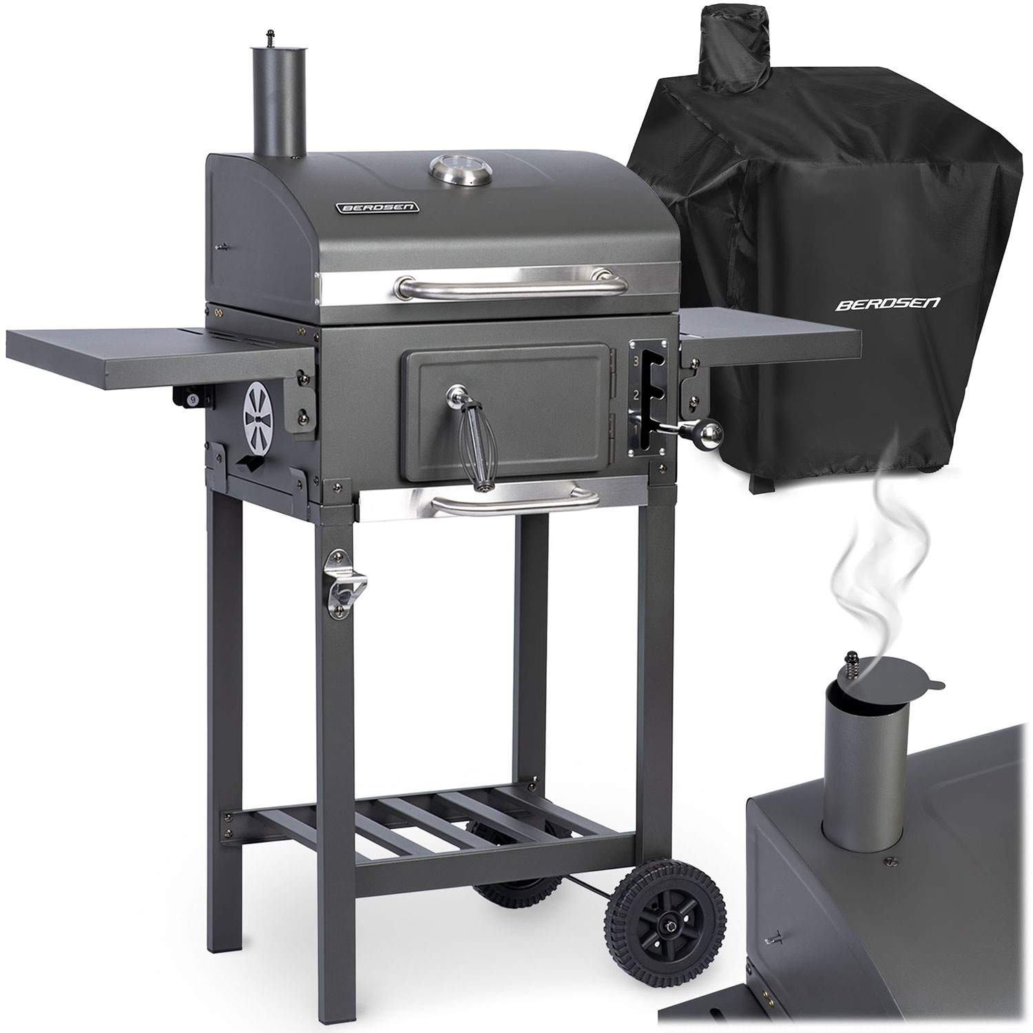 Berdsen BD-892 sort kulgrill med låg