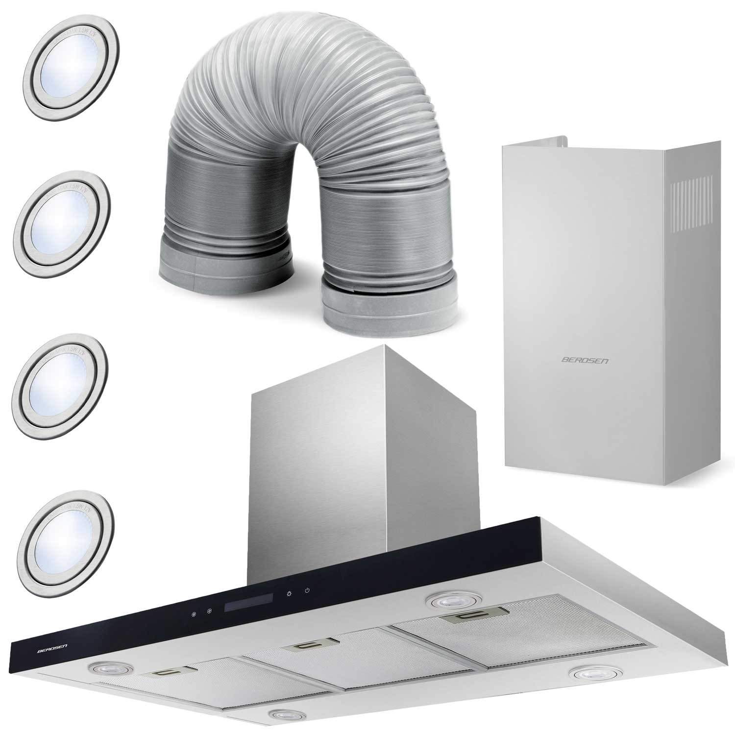 Emhætte 90 cm Inox Berdsen BE-90E