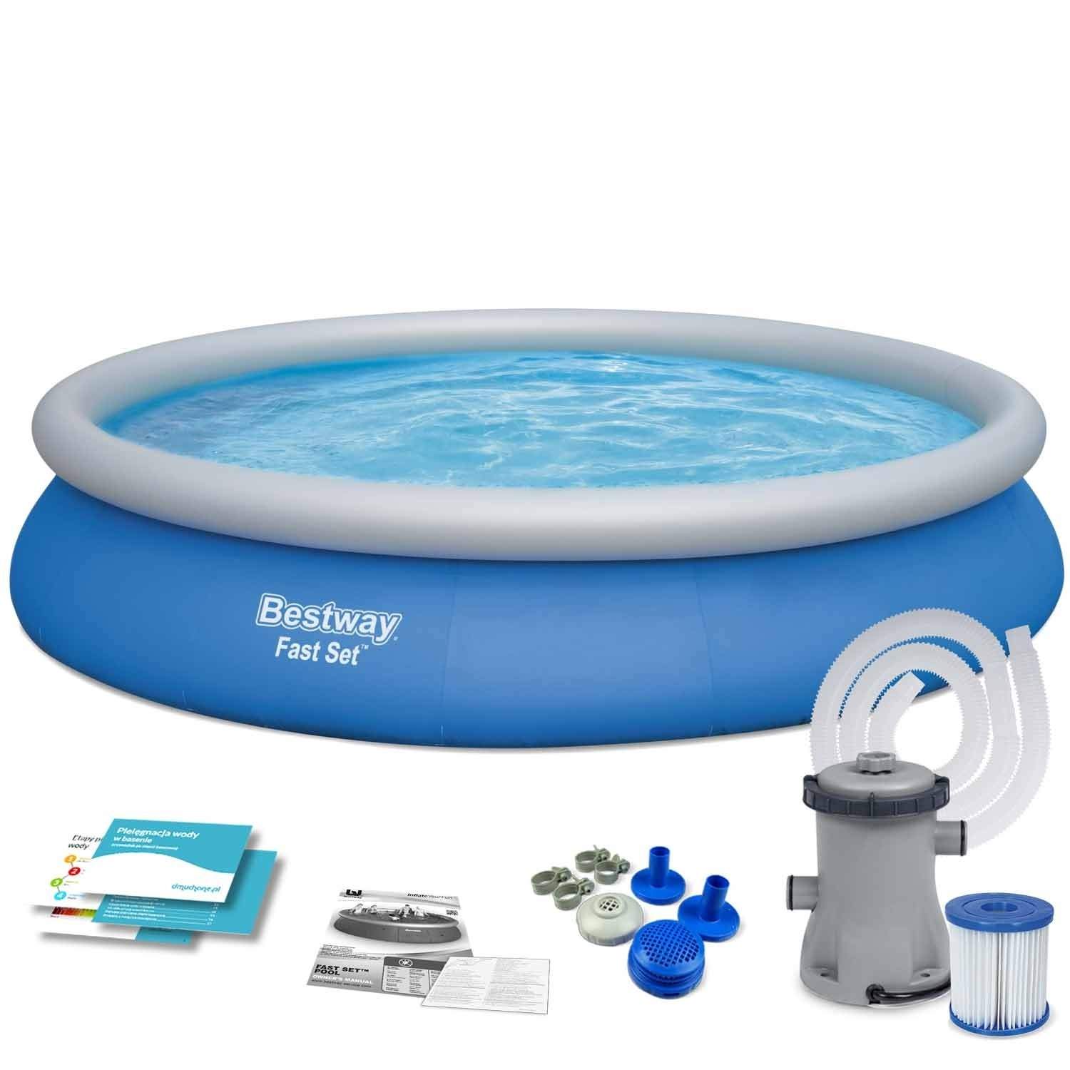 Udvidelseshavepool 457 x 84 cm 9in1 Bestway 57313