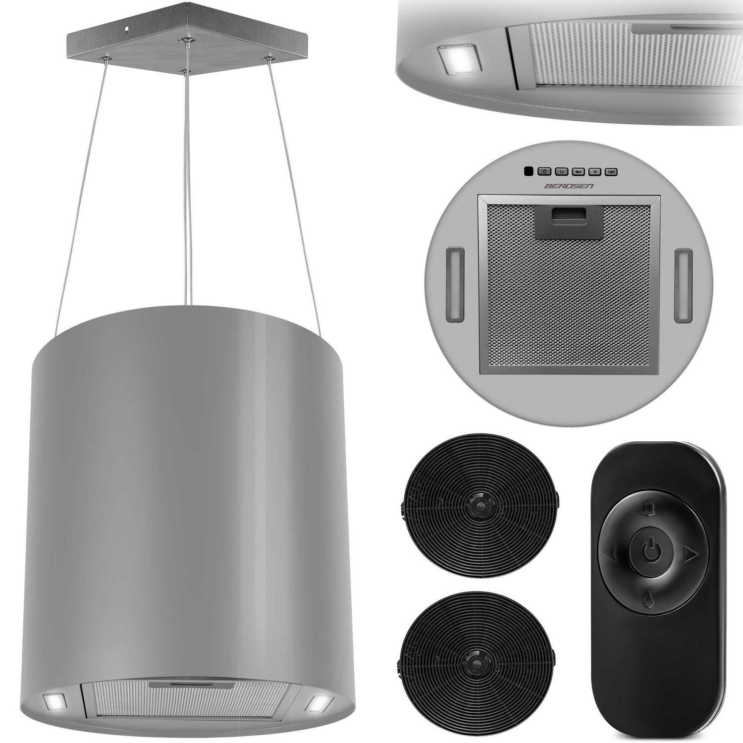 Væghængt køkkenemhætte 35 cm inox BT-226