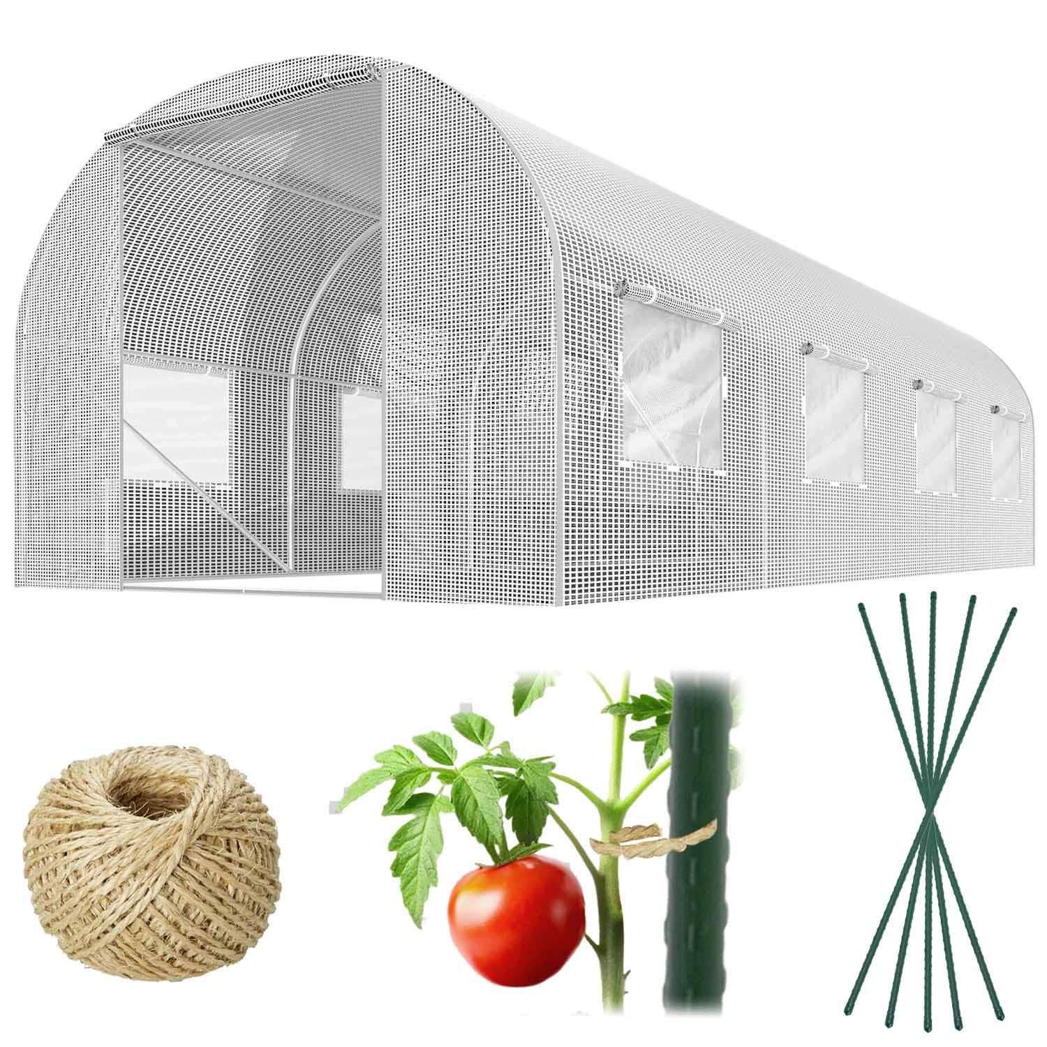 Havetunnel 3 x 4,5 m (13,5 m2) hvid Plonos