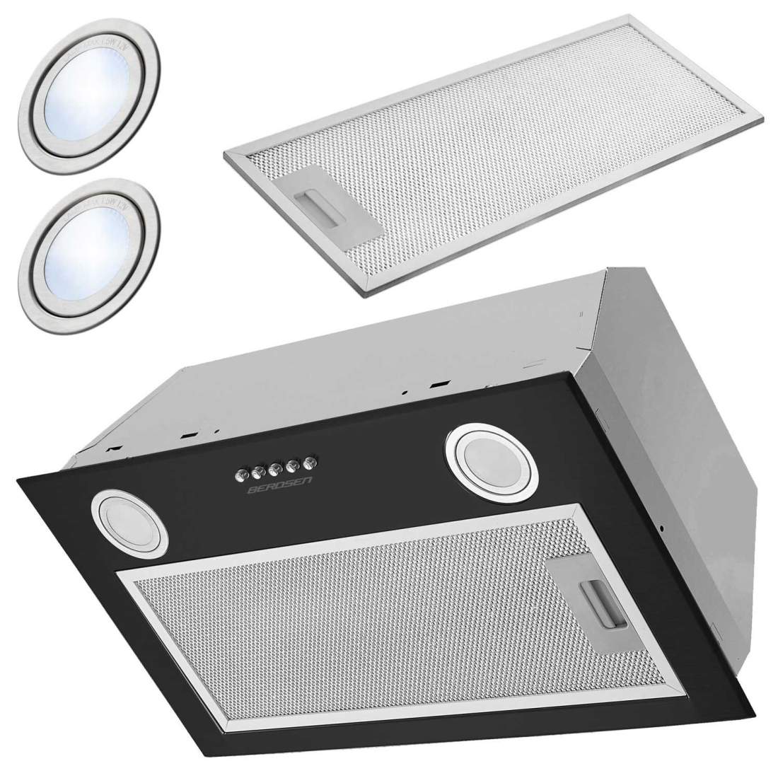 Inbyggd köksfläkt 52 cm Berdsen BT-232 svart | Hem & Hobby - Hem & Hushåll - Bygg | Pryloteket