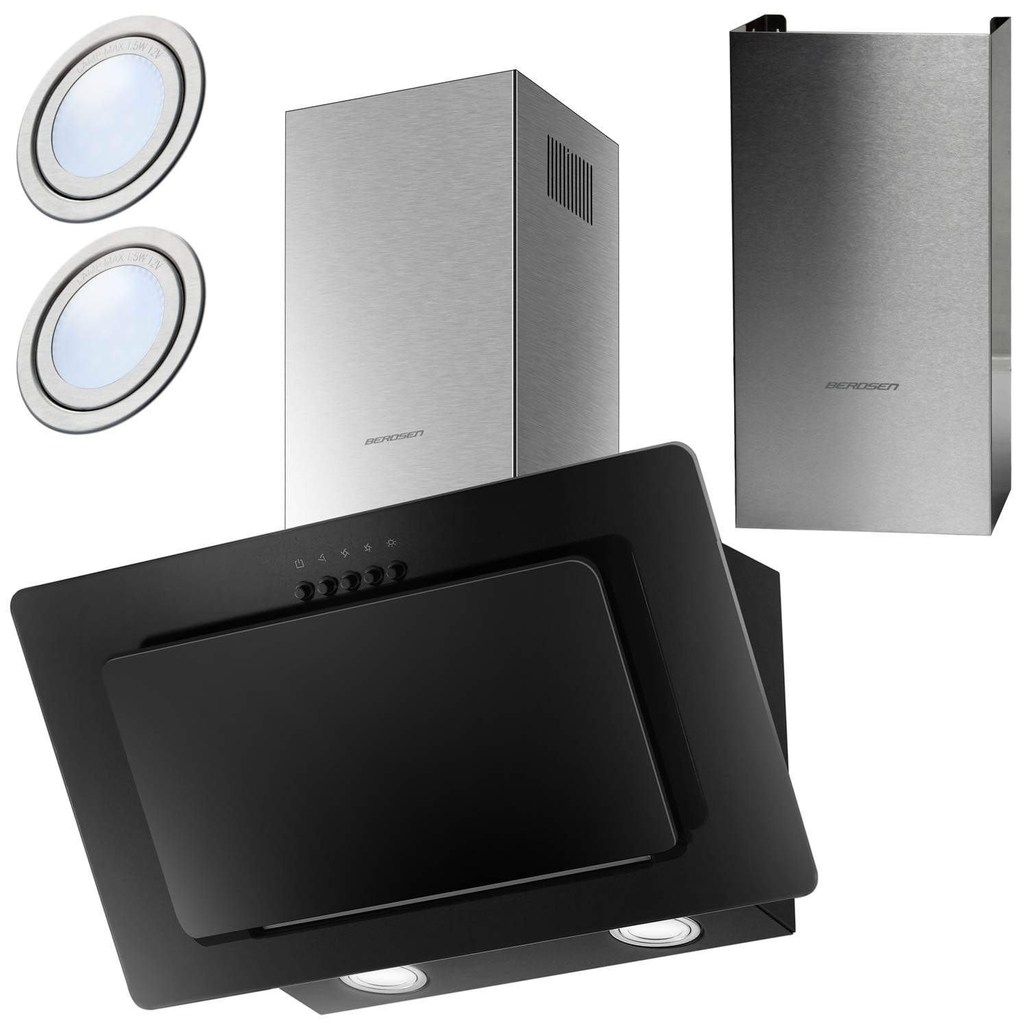 Skorstens emhætte 60 cm Berdsen BT-210 sort