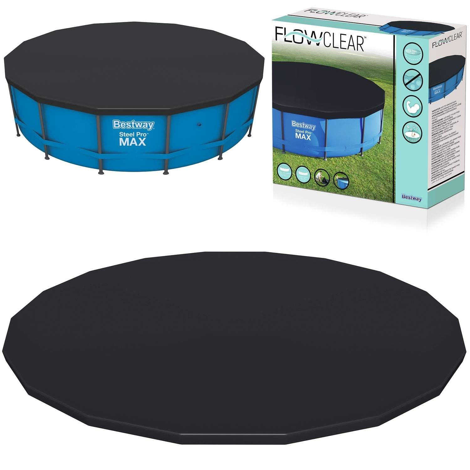 Dæk til en 457 cm Bestway 58038 ramme pool