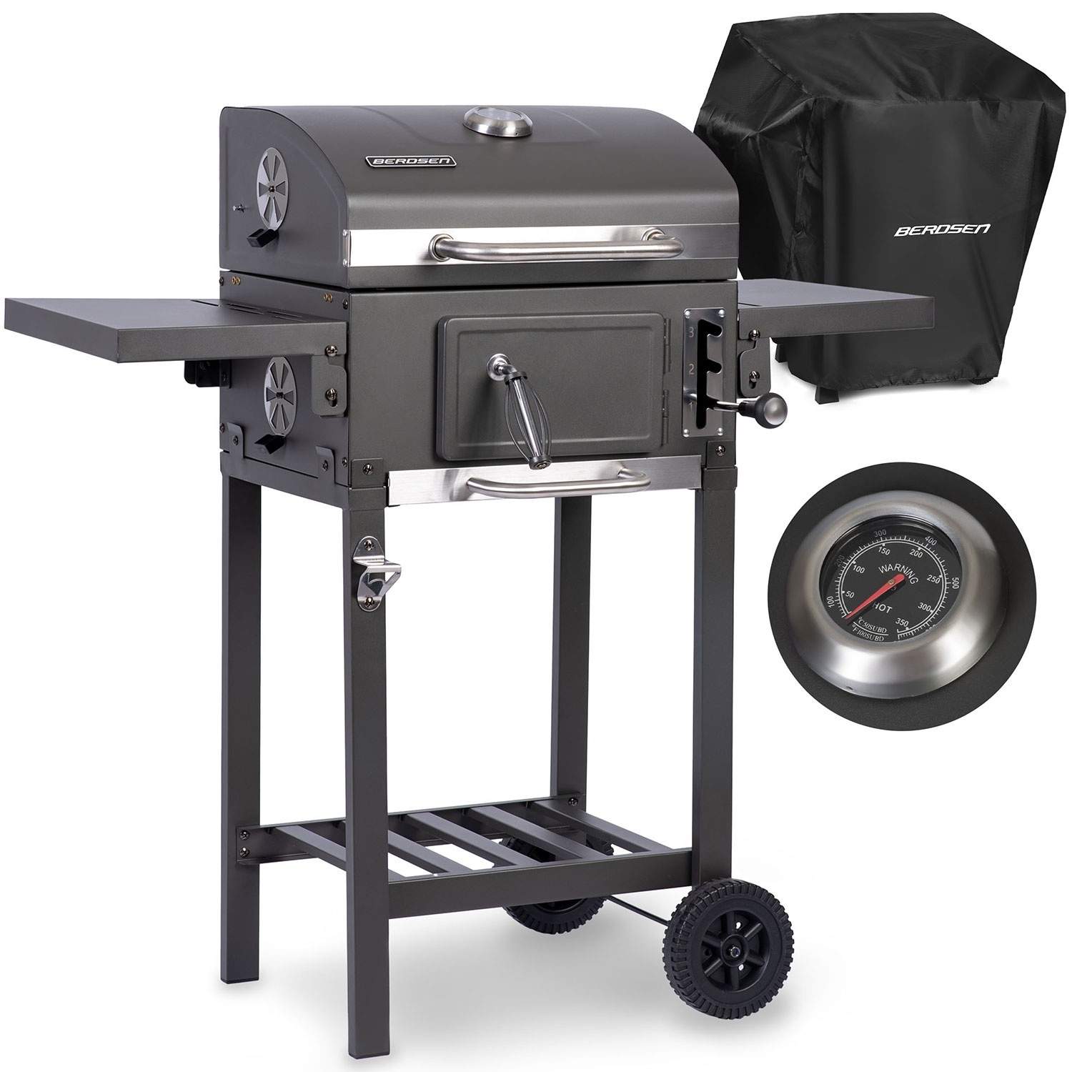 Berdsen BD-892 sort kulgrill med låg