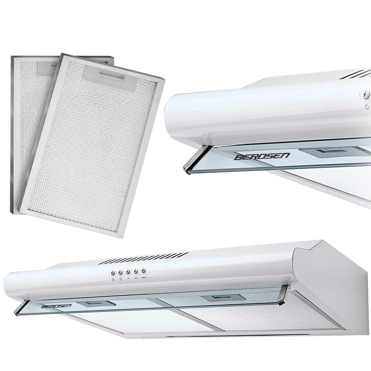 Underskabs emhætte - absorber 50 cm Berdsen BE-10-A hvid