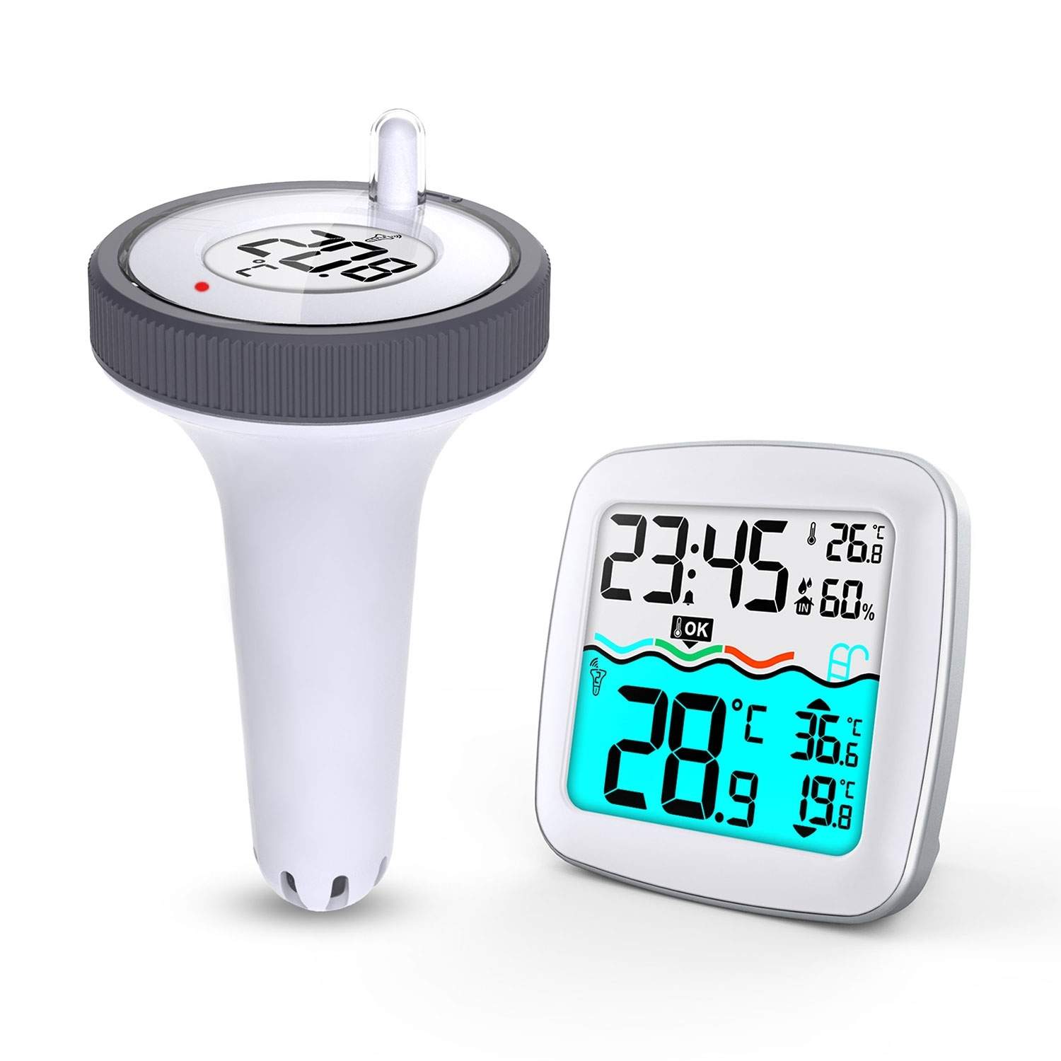 Vejrstation med svømmebassinsensor BD-913 hvid