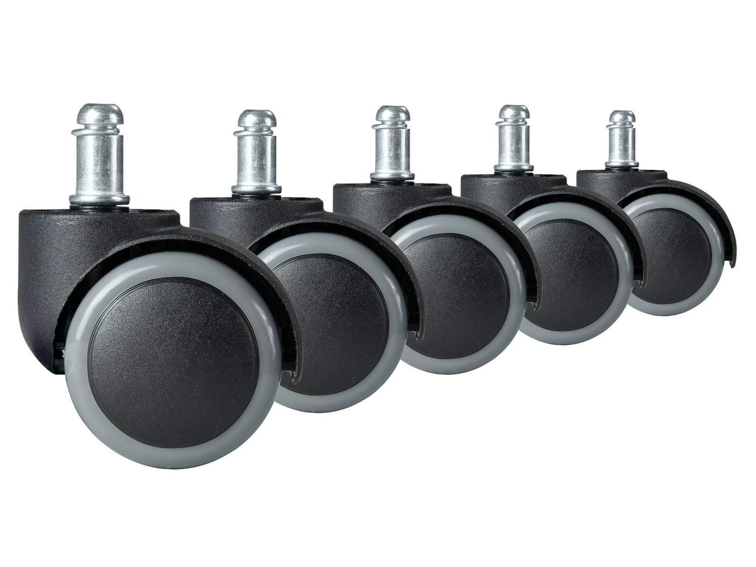 Gummerade hjul för kontorsstolar, 5 st, grå | Elektronik - Kablar & Adaptrar - Adaptrar & Signalomvandlare - Ljud | Pryloteket