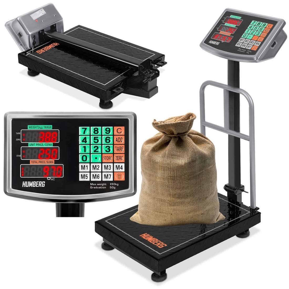 Industriell våg 150 kg Humberg MH-191 | Hem & Hobby - Hem & Hushåll - Kök - Köksredskap - Lock | Pryloteket