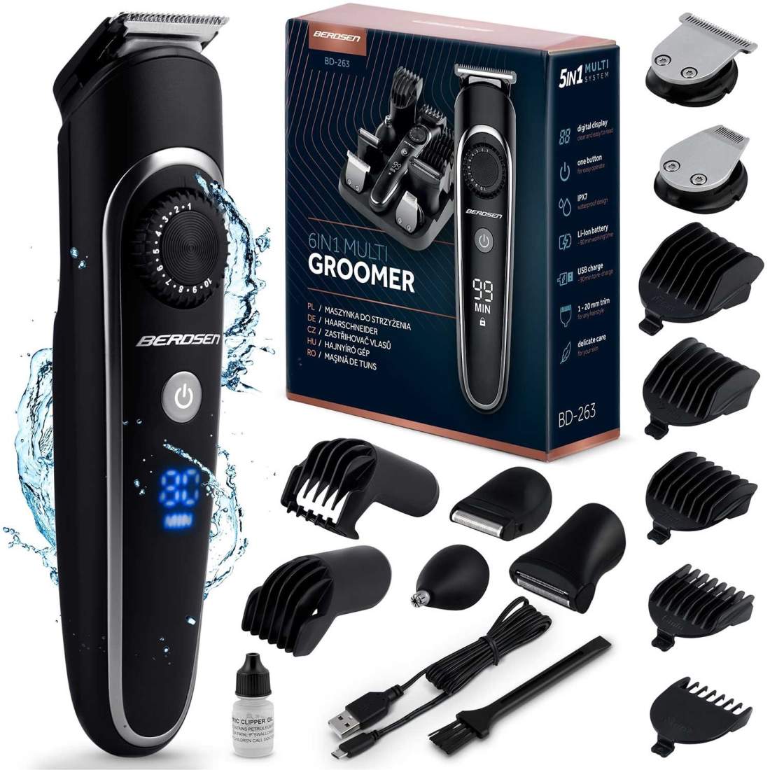 Berdsen BD-263 hårklippare, svart