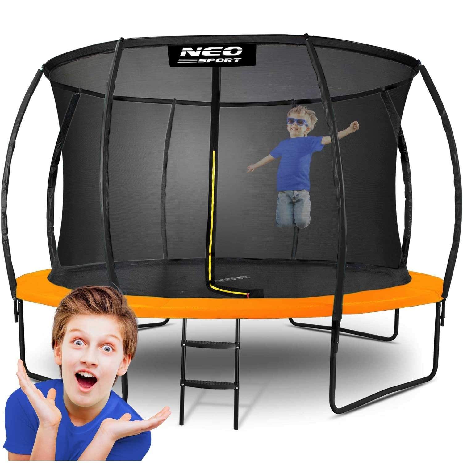 Profileret havetrampolin 12ft/374cm med Neo-Sport internt net