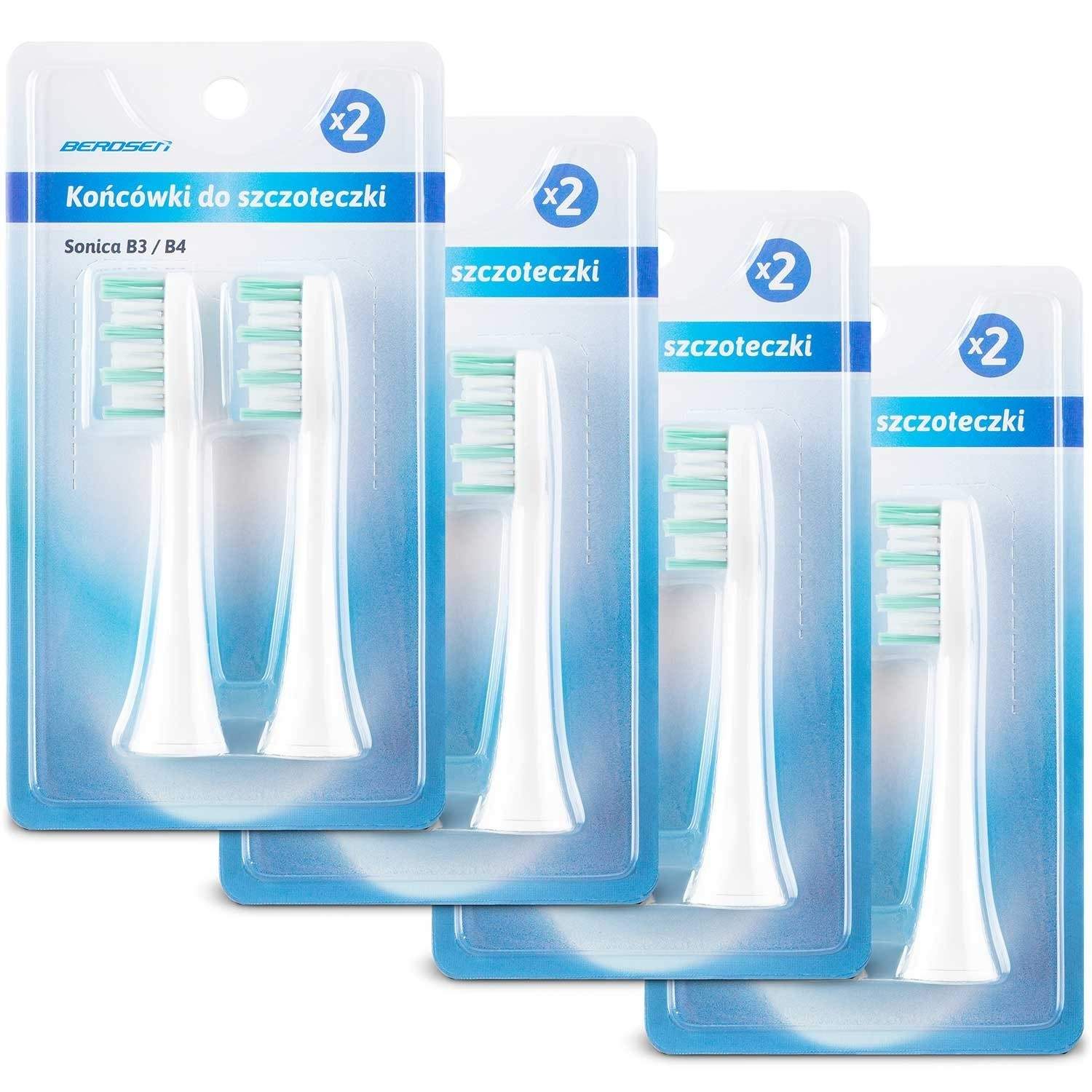 Berdsen soniske tandbørstehoveder 8 stk