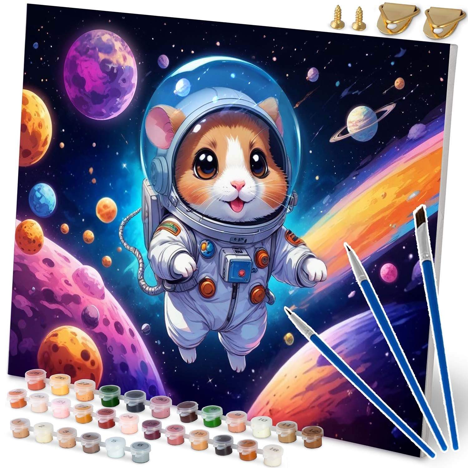 Maleri efter tal 40x50 cm Massido Astronaut