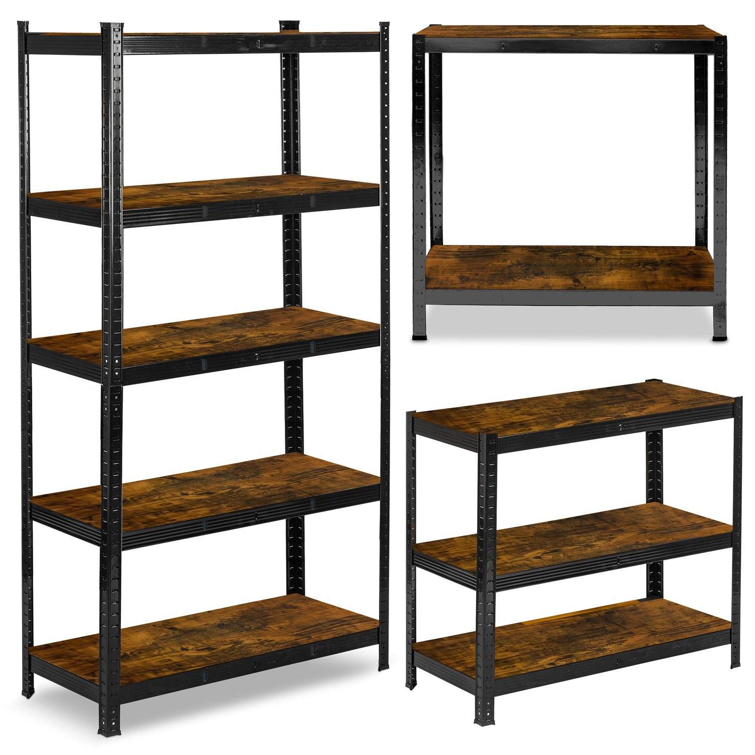 Lagerhylla i metall 180 x 90 x 40 cm Humberg HR-852 svart | Hem & Hobby | Pryloteket