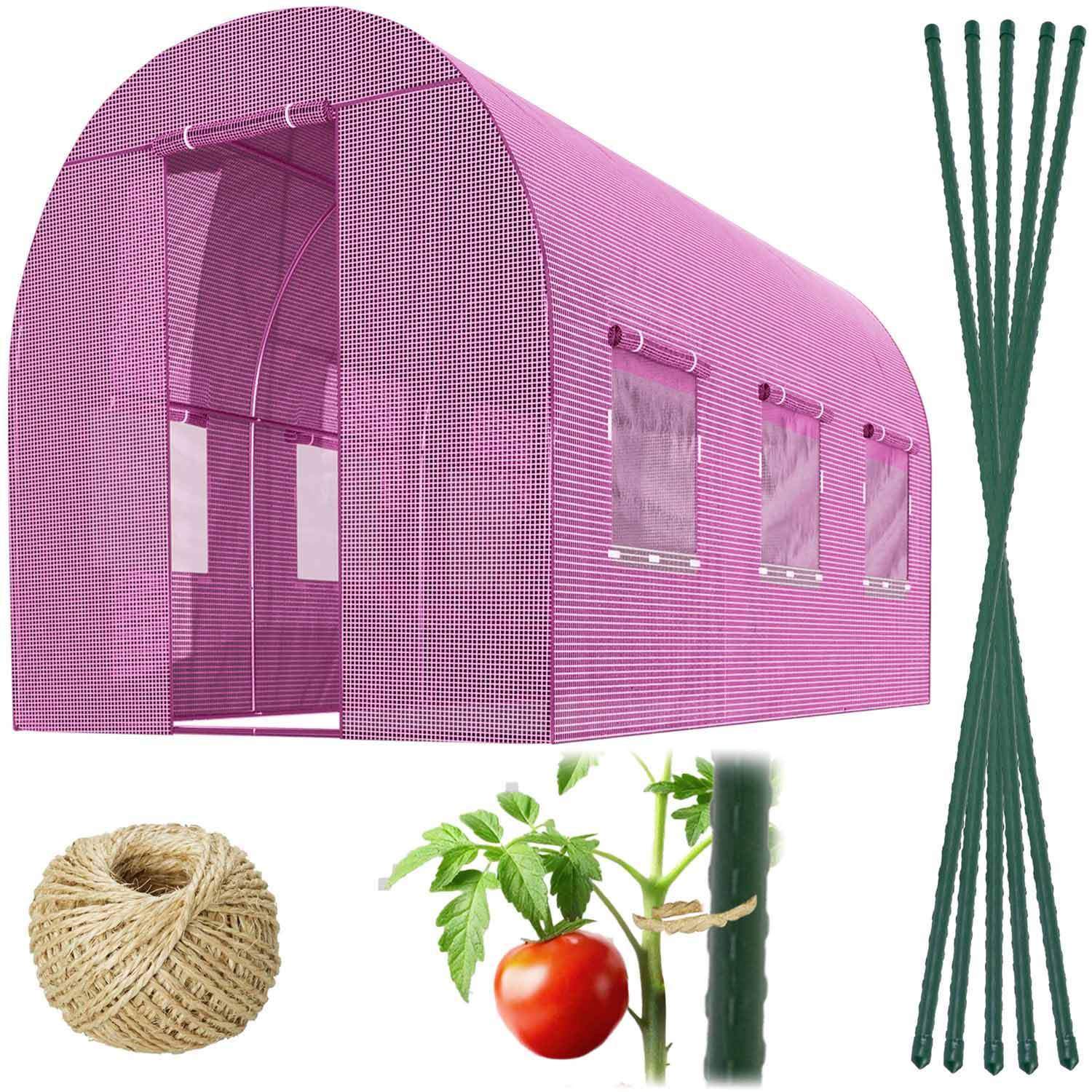 Havetunnel 2 x 3 m (6 m2) pink Plonos