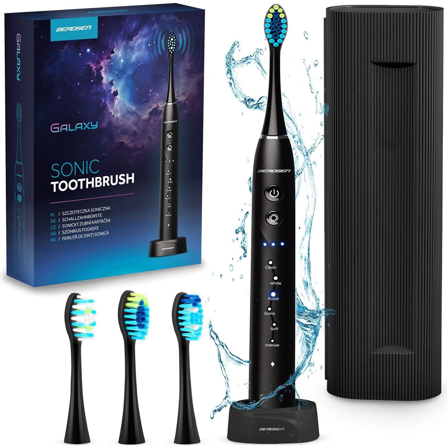 Berdsen Galaxy sonisk tandbørste, sort