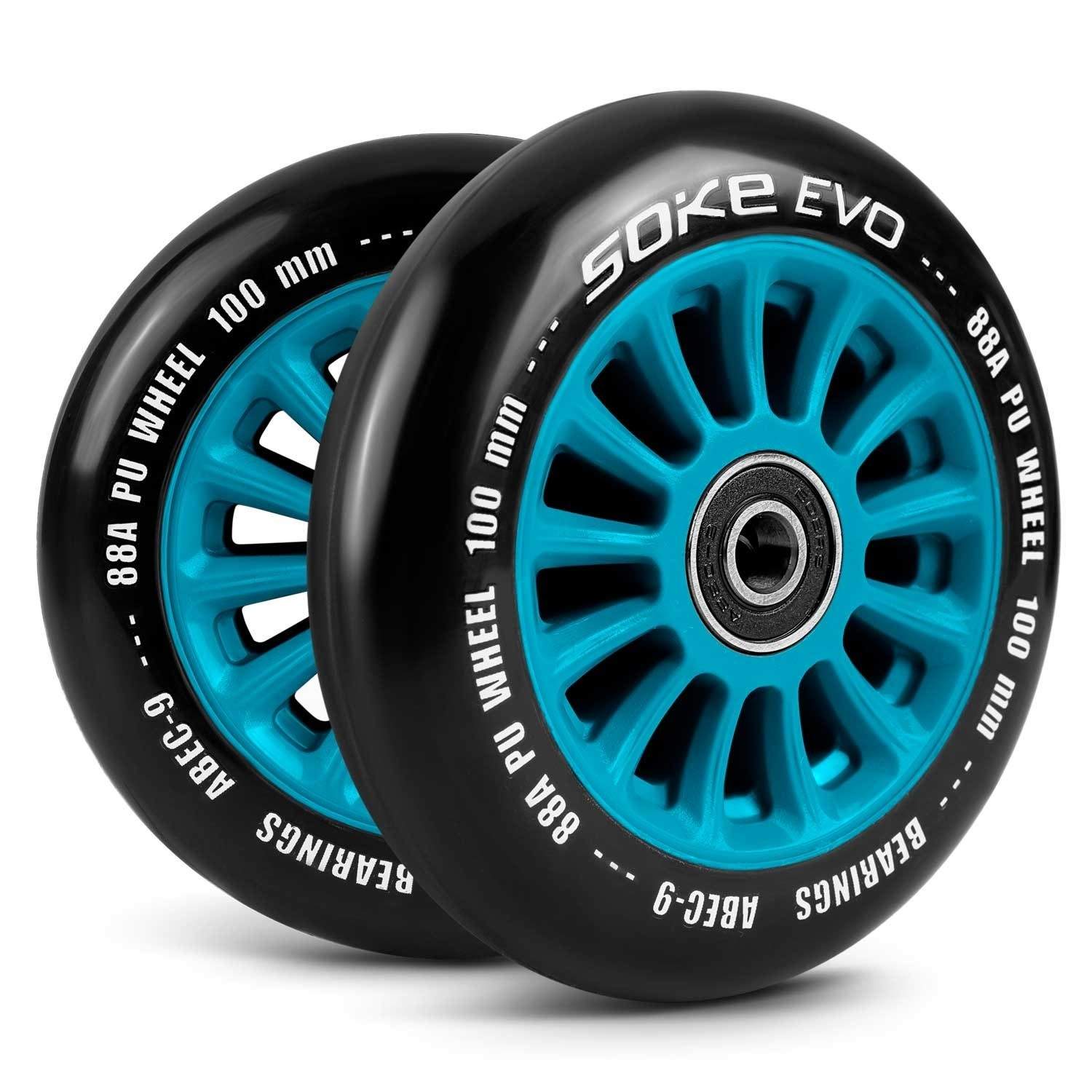 Blåa hjul till sparkcykel 100 mm, 2-pack | Hem & Hobby | Pryloteket