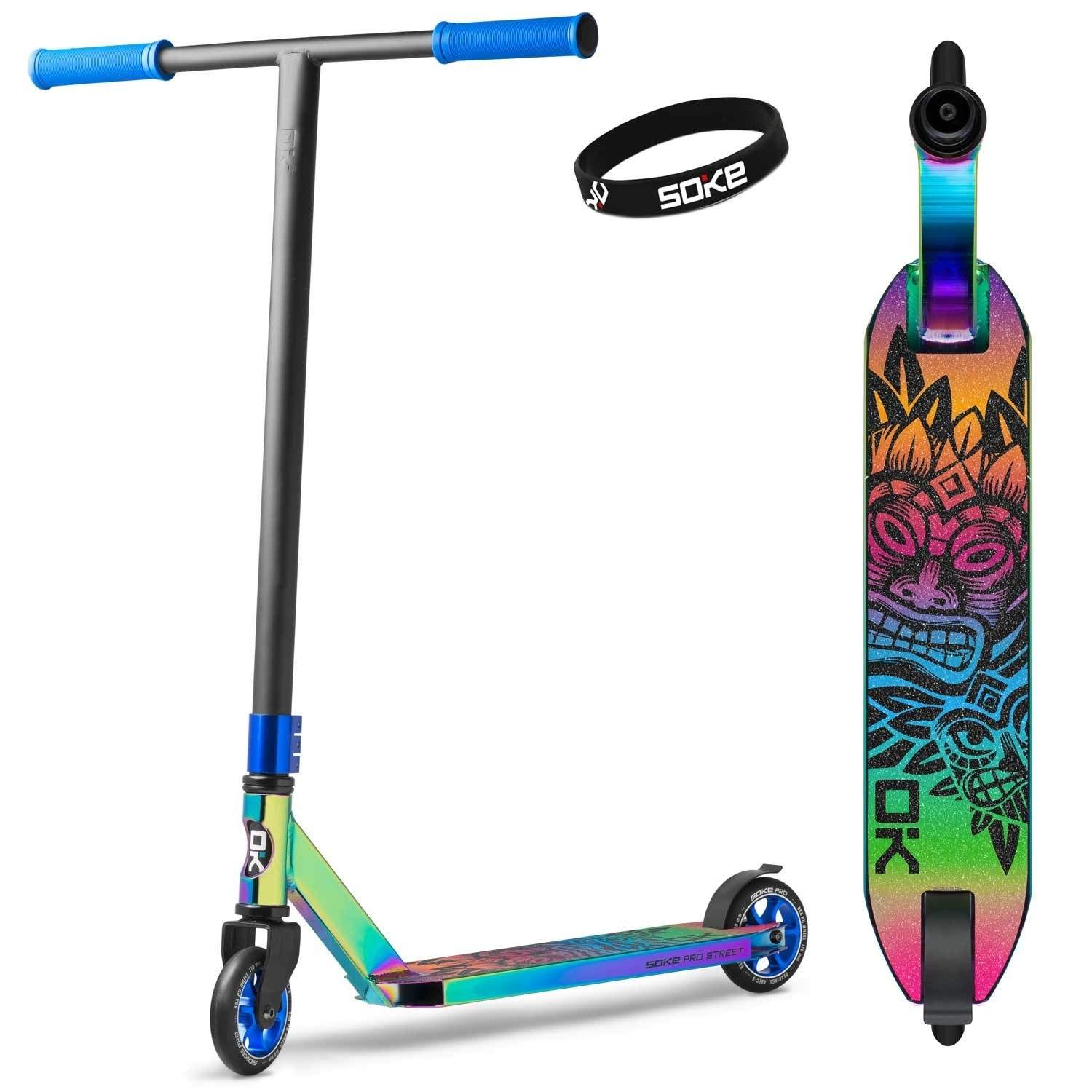 Professionel trickscooter SOKE PRO Street Rainbow