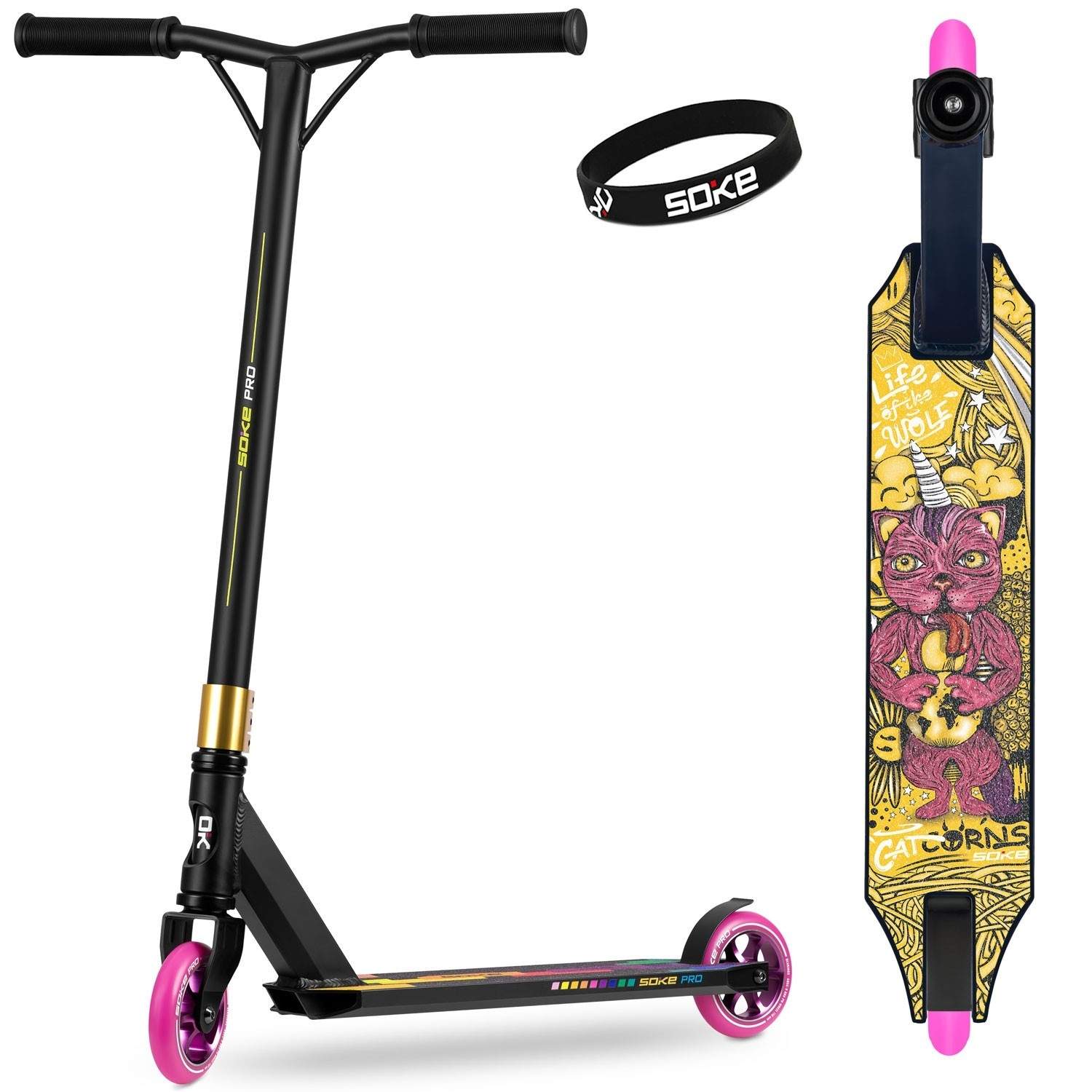 Professionel trickscooter SOKE PRO Multicolor