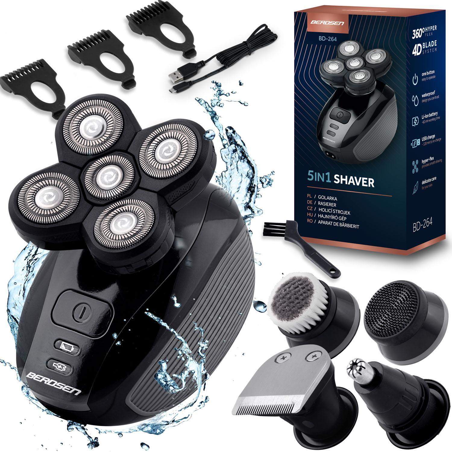 Berdsen BD-264 elektrisk barbermaskine, sort