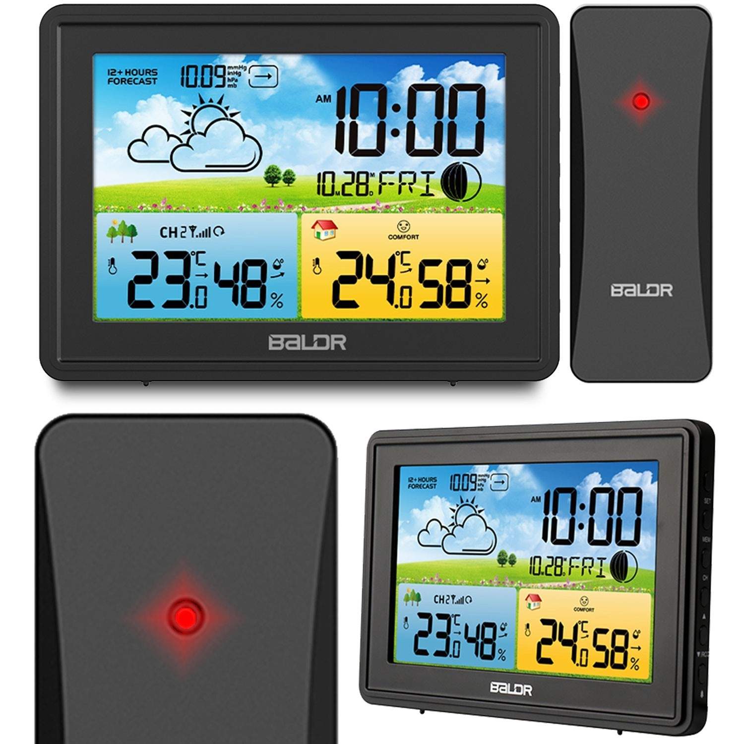 Väderstation med display BD-908 svart | Sport & Fritid - Friluftsliv & Camping - Belysning | Pryloteket
