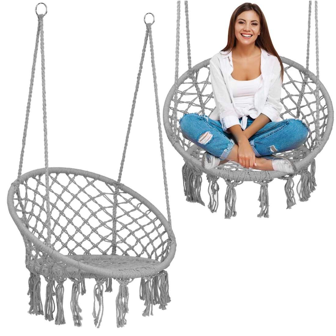 Hängande trädgårdsstol BOHO grå | Hem & Hobby - Hem & Hushåll - Balkong | Pryloteket