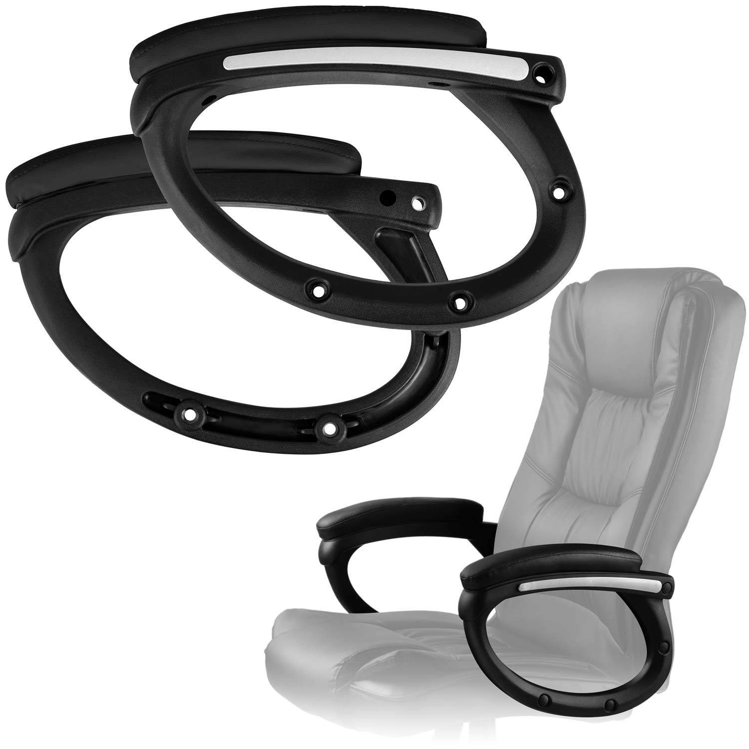 Sorte armlæn til Porto lænestol