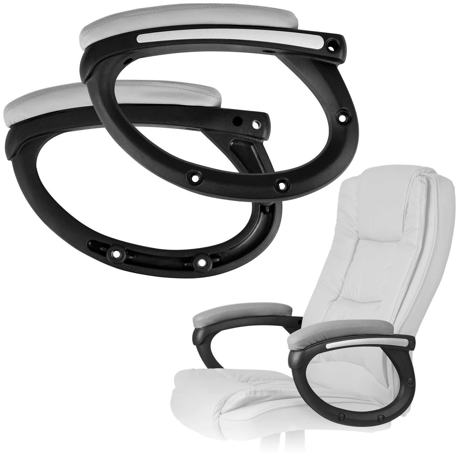 Grå armlæn til Porto lænestol