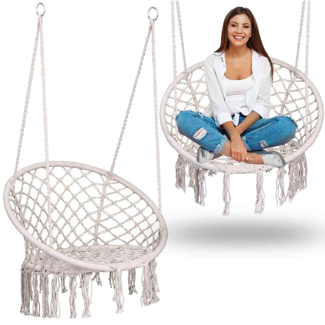 Hängande Trädgårdsfåtölj Gunga BOHO Beige | Hem & Hobby - Hem & Hushåll - Balkong | Pryloteket