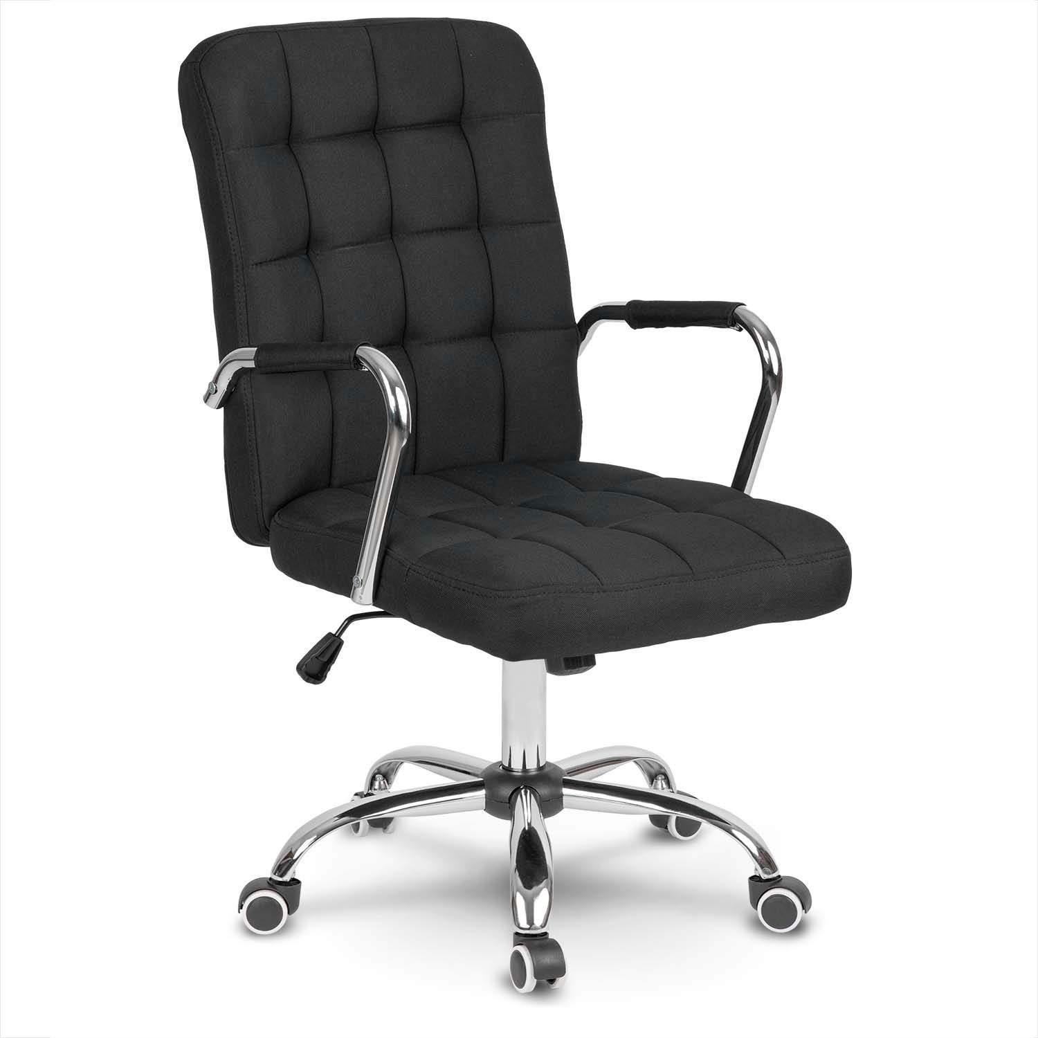 Ergonomisk kontorstol Benton i sort stof